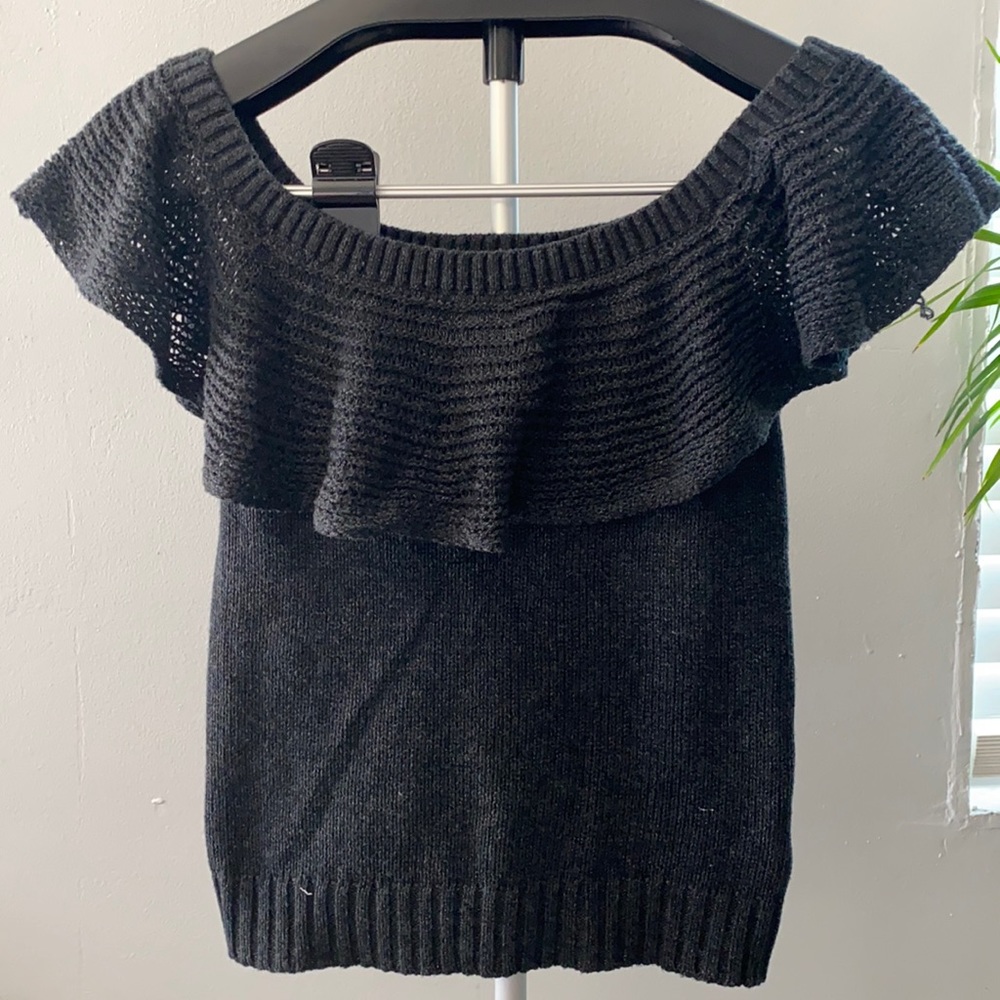 American Eagle Outfitters Black Knit Top